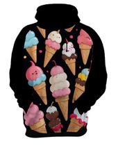 Moletom Casaco Blusa Estampa Sorvetes Sorvetinhos Verão 1