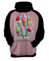 Moletom Casaco Blusa Estampa Sorvetes Sorvetinhos Verão 2