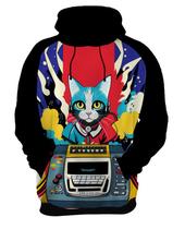 Moletom Casaco Blusa Gato Gatinho Pop Art Abstrata HD 3