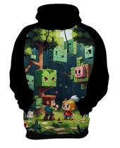 Moletom Casaco Blusa Jogo Quadrado de Blocos Mineração 8