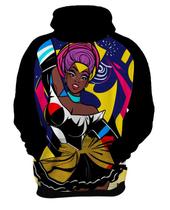 Moletom Casaco Blusa Mu.lher Negra Preta PopArt Cultura 1 Moletom Casaco Blusa Mu.lher Negra Preta PopArt Cultura 1
