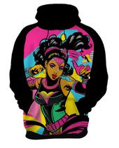 Moletom Casaco Blusa Mu.lher Negra Preta PopArt Cultura 2 Moletom Casaco Blusa Mu.lher Negra Preta PopArt Cultura 2