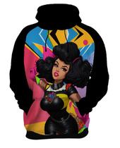 Moletom Casaco Blusa Mu.lher Negra Preta PopArt Cultura 7 Moletom Casaco Blusa Mu.lher Negra Preta PopArt Cultura 7