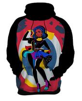 Moletom Casaco Blusa Mu.lher Negra Preta PopArt Cultura 9 Moletom Casaco Blusa Mu.lher Negra Preta PopArt Cultura 9