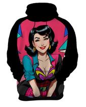 Moletom Casaco Blusa Pin Up Mu.lher Morena Pop Art Moda 10