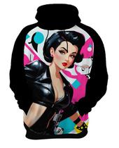 Moletom Casaco Blusa Pin Up Mu.lher Morena Pop Art Moda 12