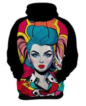 Moletom Casaco Blusa Pin Up Mu.lher Morena Pop Art Moda 2