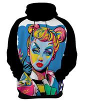 Moletom Casaco Blusa Pin Up Mu.lher Morena Pop Art Moda 3