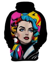 Moletom Casaco Blusa Pin Up Mu.lher Morena Pop Art Moda 4