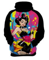 Moletom Casaco Blusa Pin Up Mu.lher Morena Pop Art Moda 7