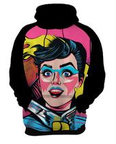 Moletom Casaco Blusa Pin Up Mu.lher Morena Pop Art Moda 9