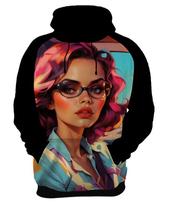 Moletom Casaco Blusa Realismo Mu.lher Morena Pop Art 2