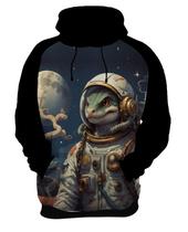Moletom Casaco Blusa Reptil Cobra Astronauta Lua Marte