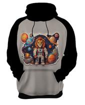 Moletom Casaco Blusa Savana Leão Astronauta Lua Marte 3