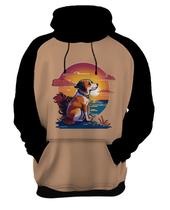 Moletom Casaco Cachorrinho Legal no Por do Sol Good Vibes 1