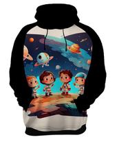 Moletom Casaco Cri.anças Astronautas Planetas Galáxias 1