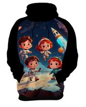 Moletom Casaco Cri.anças Astronautas Planetas Galáxias 2 Moletom Casaco Cri.anças Astronautas Planetas Galáxias 2
