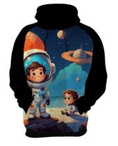 Moletom Casaco Cri.anças Astronautas Planetas Galáxias 9