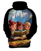 Moletom Casaco Crian.ças Leitura Amigos Livros Desenhos 1 Moletom Casaco Crian.ças Leitura Amigos Livros Desenhos 1