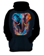 Moletom Casaco Estampada Elefante Fogo Ilustração Moda 1