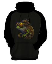 Moletom Casaco Estampada Steampunk Camaleão Tecnovapor 2 Moletom Casaco Estampada Steampunk Camaleão Tecnovapor 2