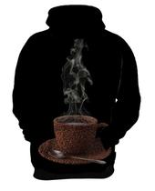 Moletom Casaco Estampas Eu amo Café Coffee Grãos Arte HD 12