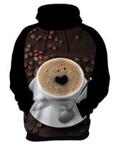 Moletom Casaco Estampas Eu amo Café Coffee Grãos Arte HD 9