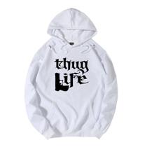 Moletom Casaco Frases Gangster Thug Life Tupac 2 Pac Rap Rei