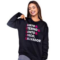 Moletom Casaco Frio Cristão Jesus Justo Eterno Santo Único