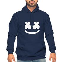 Moletom Casaco Masculino Estampado Marshmello Bolsos Capuz