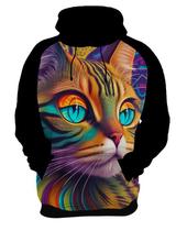 Moletom Casaco Rave Gato Psicodélico Good Vibe Psicodelia 3 Moletom Casaco Rave Gato Psicodélico Good Vibe Psicodelia 3