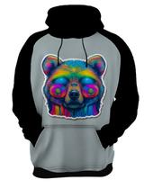 Moletom Casaco Rave Urso Psicodélico Arco Iris Good Vibes 2 Moletom Casaco Rave Urso Psicodélico Arco Iris Good Vibes 2