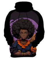 Moletom Casaco Tshirt Halloween Bruxa Afro Terror Negra 3