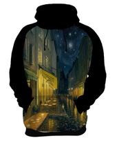 Moletom Casaco Van Gogh Releitura Café no Terraço à Noite 4