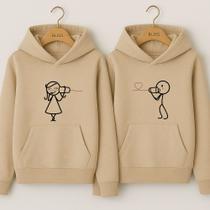 Moletom Casal Telefona Sem Fio Blusa De Frio Casaco Agasalho Fofo Namorados