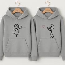Moletom Casal Telefona Sem Fio Blusa De Frio Casaco Agasalho Fofo Namorados