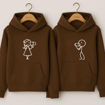 Moletom Casal Telefona Sem Fio Blusa De Frio Casaco Agasalho Fofo Namorados