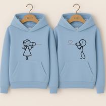 Moletom Casal Telefona Sem Fio Blusa De Frio Casaco Agasalho Fofo Namorados