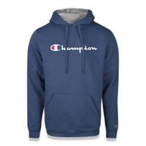Moletom Champion Felpado c/ Capuz Script Logo Print Azul