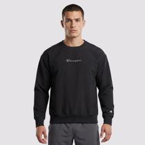 Moletom Champion Tech Crewneck Mini Script Logo Preto