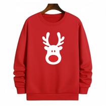 Moletom Christmas Rena Natalina Tecido Macio Conforto para o Fim de Ano