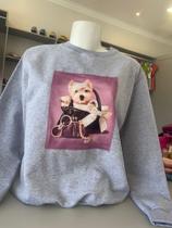 Moletom cinza feminino