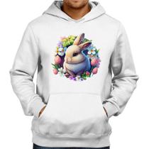 Moletom Coelhinho e flores - Foca na Moda