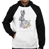 Moletom Coelho Flores - Foca na Moda Moletom Coelho Flores - Foca na Moda