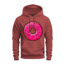 Moletom Com Bolso Capuz Estampado Unissex Confortável Rosquinha