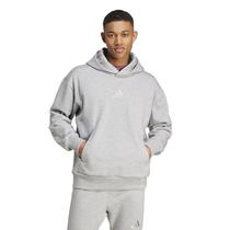 Moletom com capuz Adidas All Szn Fleece para homens, cinza médio, mesclado
