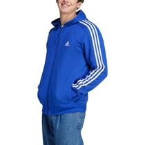Moletom com capuz adidas Essentials Fleece de 3 listras para homens azul 3GG