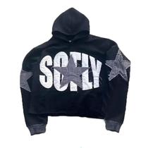 Moletom com capuz Amiblvowa Y2K Graphic Star Letter