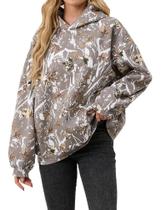 Moletom com capuz Anoumcy Camo Maple Leaf Fleece para mulher Moletom com capuz Anoumcy Camo Maple Leaf Fleece para mulher
