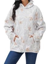 Moletom com capuz Anoumcy Camo Maple Leaf Fleece para mulher Moletom com capuz Anoumcy Camo Maple Leaf Fleece para mulher